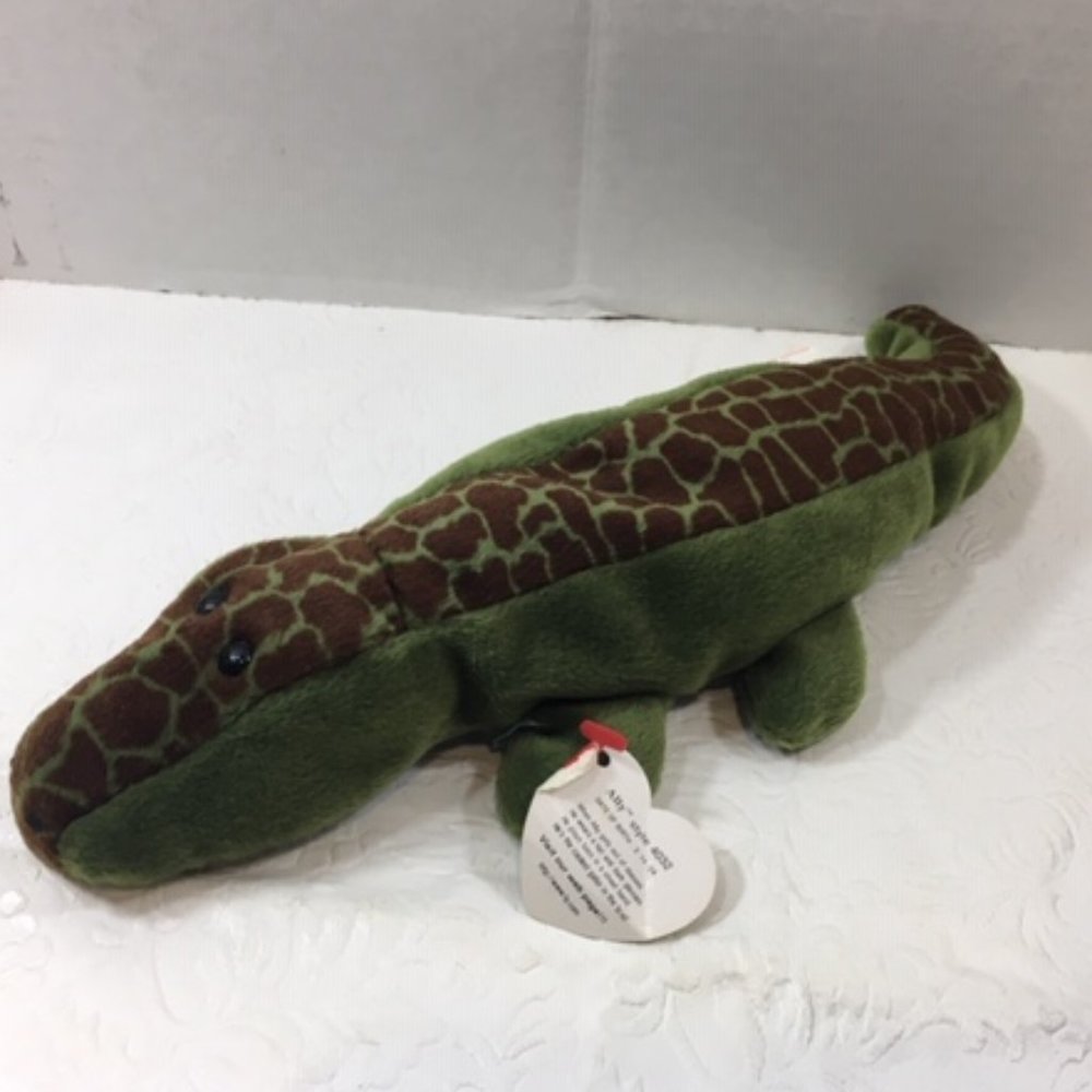 Original Beanie Baby Ally the Alligator With Tags 1993 10"